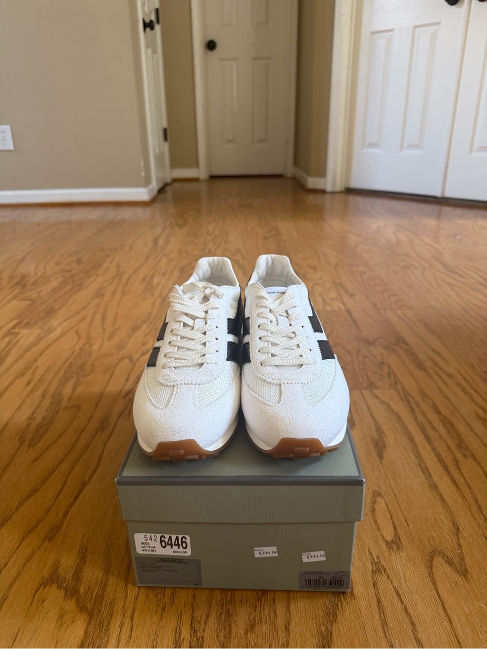 Tom Ford Men's Mick Textile T-Toe Low Top Sneakers in 10.5